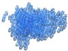 100 4mm Transparent Sapphire Round Glass Beads